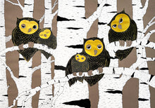 Load image into Gallery viewer, Handmade Painting «Black Owls»