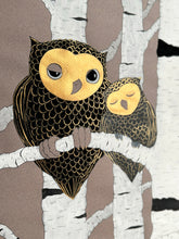Load image into Gallery viewer, Handmade Painting «Black Owls»