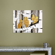 Load image into Gallery viewer, Handmade Painting «Curious Owls»