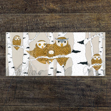 Load image into Gallery viewer, Fine Art Print «Owl family»