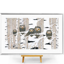 Load image into Gallery viewer, Handmade Painting «Owls Family»