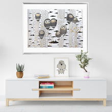 Load image into Gallery viewer, Handmade Painting «Owls Family»