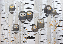 Load image into Gallery viewer, Handmade Painting «Owls Family»
