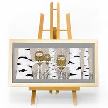 Load image into Gallery viewer, Handmade Painting «Owls Family»
