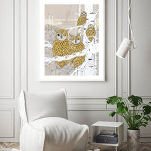 Laden Sie das Bild in den Galerie-Viewer, Handgemaltes Bild «Winterabend»