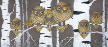 Load image into Gallery viewer, Handmade Painting «Owls Family»