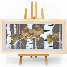 Load image into Gallery viewer, Handmade Painting «Owls Family»