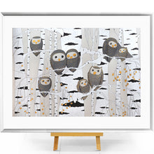 Load image into Gallery viewer, Handmade Painting «Owls Family»
