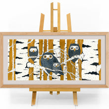 Load image into Gallery viewer, Handmade Painting «Owls Family»
