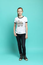 Load image into Gallery viewer, Cotton color contrast T-Shirt &quot;Nusha &amp; Marusha&quot;
