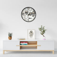 Load image into Gallery viewer, Wall Clock «Quartet» Black
